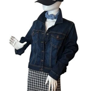 WAX JEAN Classic Dark Blue Denim Jacket Size 1XL